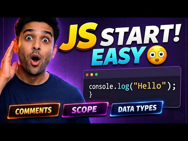 JavaScript Programming Part 1 | Comments, Scope & Data Types | Full Course for Beginners