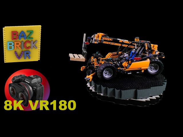 Lego Review 8295 Telescopic Handler BazBrickVR S01E44 VR180 3D 8K/4K