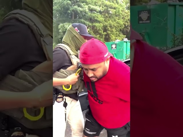 Guatemalan illegal alien arrested by ICE officers moments after leaving his residence.