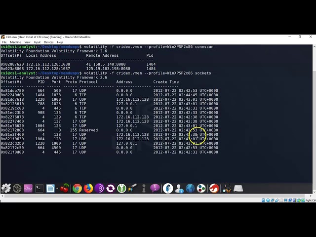 Memory Forensics Using the Volatility Framework