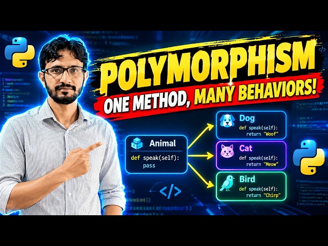 Lec-3.4:POLY MORPHISM| One Name, Multiple Behaviors!| CLASS 2ND YEAR COMPUTER SCIENCE