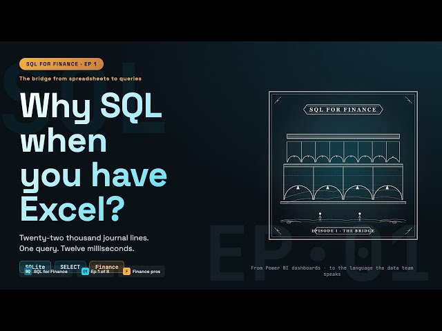 Why SQL When You Have Excel: SQLite, AtlasParts, First Query | SQL for Finance Ep1