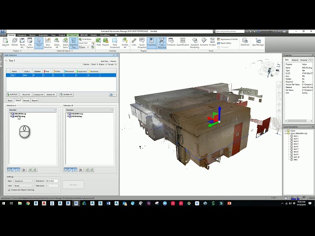 Navisworks Clashes & Point Cloud Data
