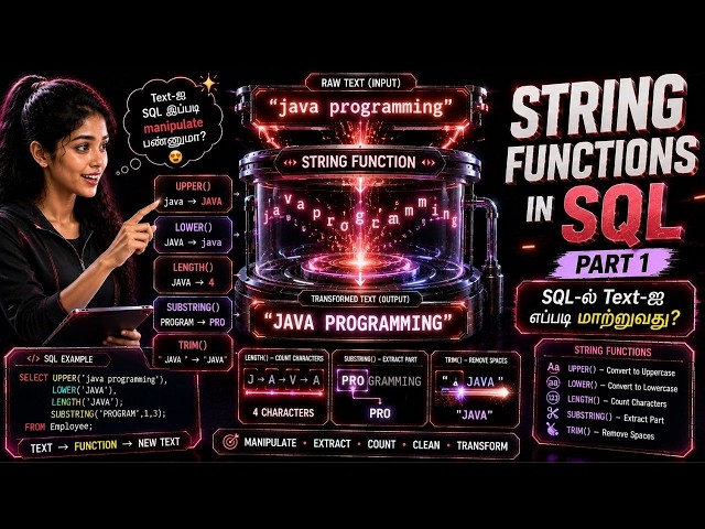 String Functions in SQL | Part 1 | UPPER, LOWER, LENGTH & CONCAT Explained in Tamil 🔥 | Keepgon