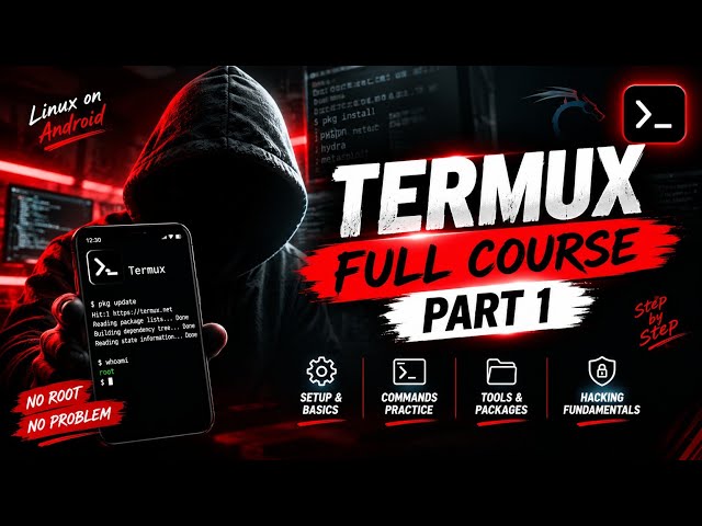 Termux Full Course Part 1 🔥| Termux Complete Tutorial for Beginners | #hackingcourse