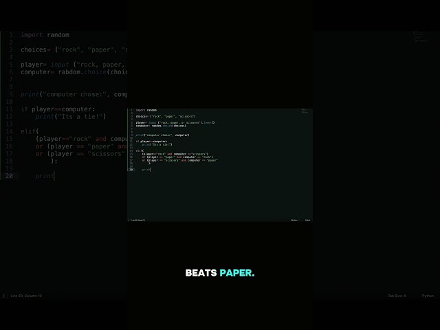 How to program your own rock, paper,scissors!