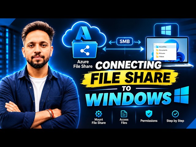 Connecting File Share to Windows in Azure | Full Course