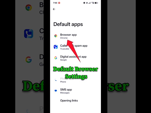 Default Browser Settings For Android Realme Phone #shorts #youtubeshorts