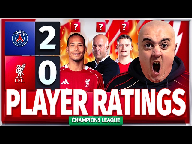 LIVERPOOL WERE TORN APART AGAIN!! PSG 2-0 LIVERPOOL Player Ratings