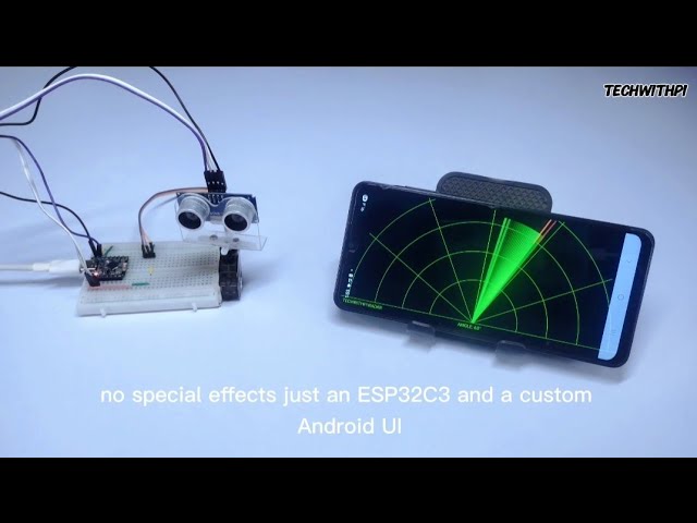 ESP32-C3 Radar System with Ultrasonic Sensor | Android App Controlled DIY Project #radar #diyradar 