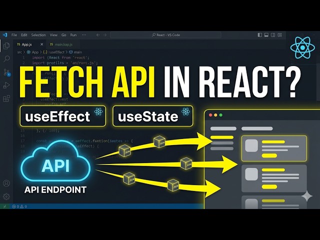 Fetch API in React JS using useEffect & useState | Beginner Tutorial