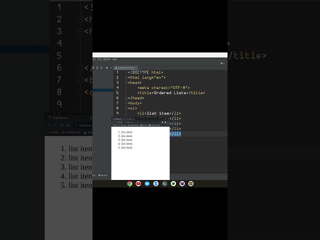 How to Make an Ordered List in HTML #html #html5 #webdesign #webdevelopment