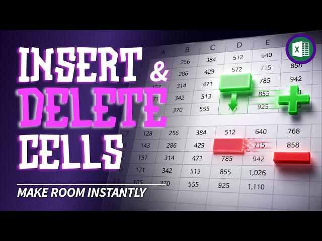 How to Insert and Delete Cells in Excel | Basics for Beginners
