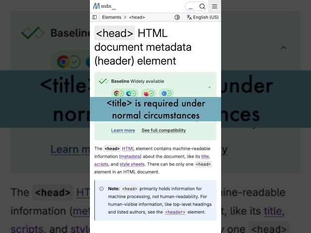 Every HTML Element #2 - head
