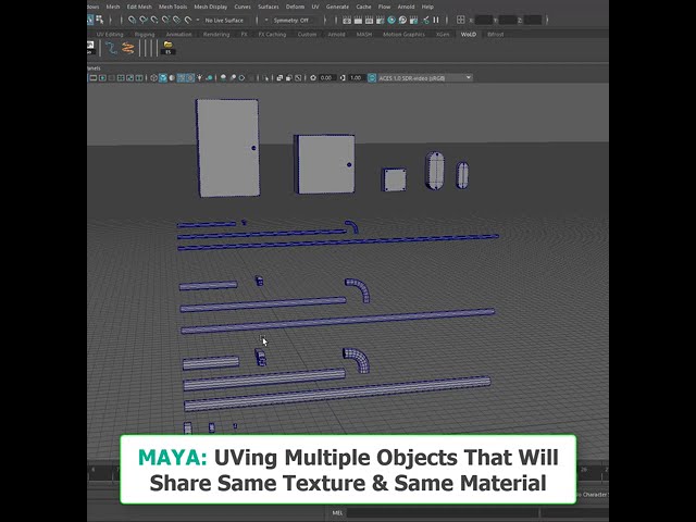 Multiple Objects But One Texture and Material - Here is How in Maya