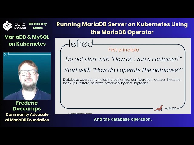 Running MariaDB Server on Kubernetes