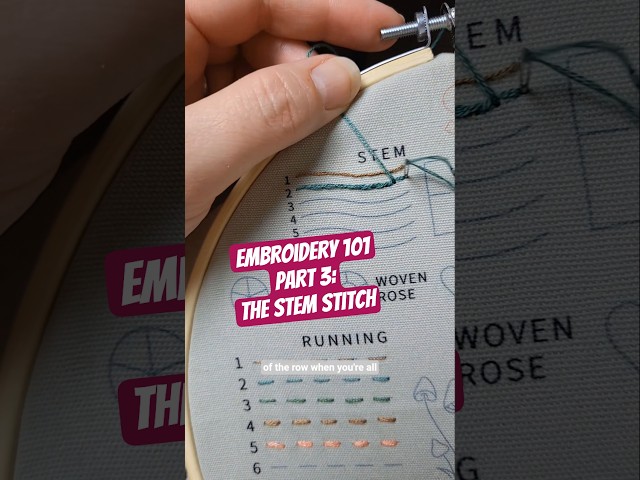 The Stem Stitch: A beginner embroidery tutorial as taught by a beginner. #embroidery