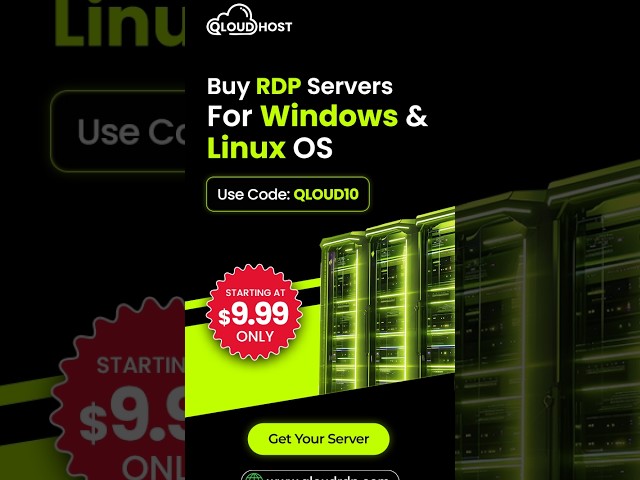 QloudRDP Cheap Windows RDP Server $9.99/Month