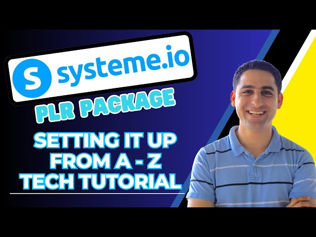 Systeme io PLR package, Setting it up from A to Z tech tutorial