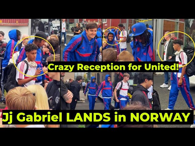 WOW🔥 JJ Gabriel,Santos & United Players gets CRAZY WELCOME as they ARRIVED Norway for Rosenborg Game