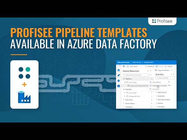 Profisee Pipeline Templates Available in Azure Data Factory