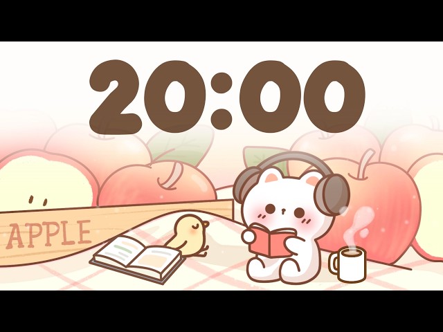 20 Minute Timer 🐱 Study Timer for Classroom Focus
