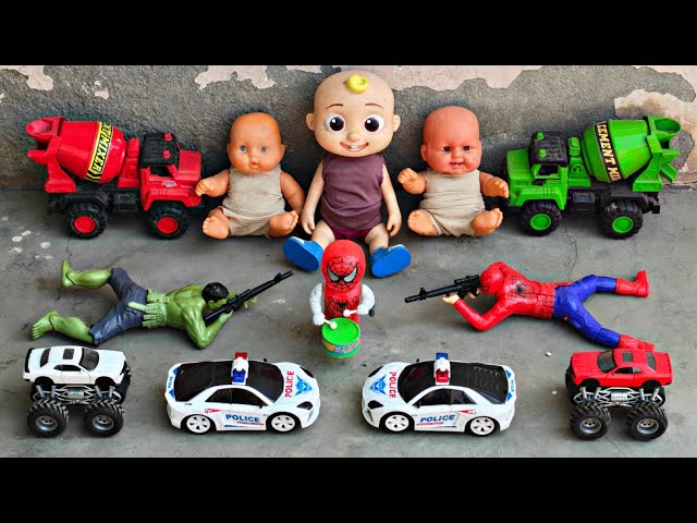 Spiderman ke mini tractor ke uper chipkali baith gayi - gadi wala cartoon video
