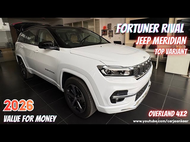 2026 Jeep Meridian Overland Top Variant🚀 Fortuner Rival 💀 Most Feature Loaded SUV under 40 Lakh #suv