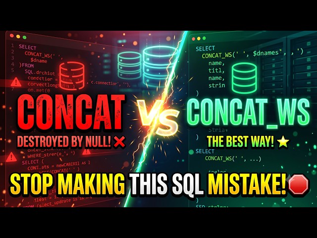 SQL CONCAT vs CONCAT_WS Explained | Handle NULL Values Like a Pro