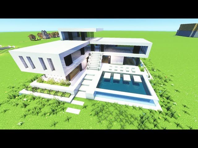 ⛏️ Minecraft:How to build a modern house tutorial 🏡  