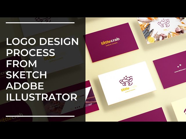 Logo Design Process in Adobe Illustrator From Sketch - Simple