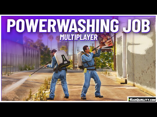 FiveM Script | Powerwashing Job - Multiplayer | KuzQuality