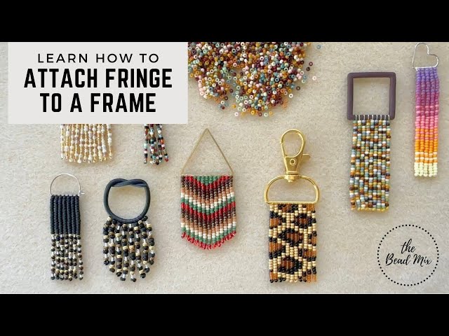 How to Attach Beaded Fringe to a Frame to Make Beautiful Beaded Fringe Earrings and Bag Charms