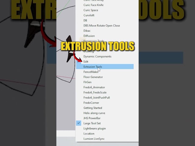 Create a Curved Architectural Screen using the “Extrusion Tool”