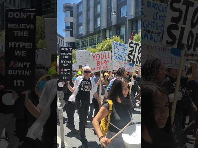 "Stop the AI Race" March in SF #ai #sanfrancisco