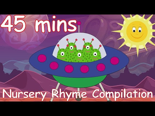 5 Little Men in a Flying Saucer! And lots more Nursery Rhymes! 45 minutes!