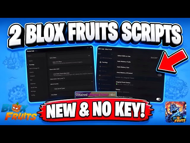 [NO KEY] 2 NEW BLOX FRUITS SCRIPTS! (Roblox)| AUTO FARM + MAGNET TOKEN FARM (UPDATE 30)