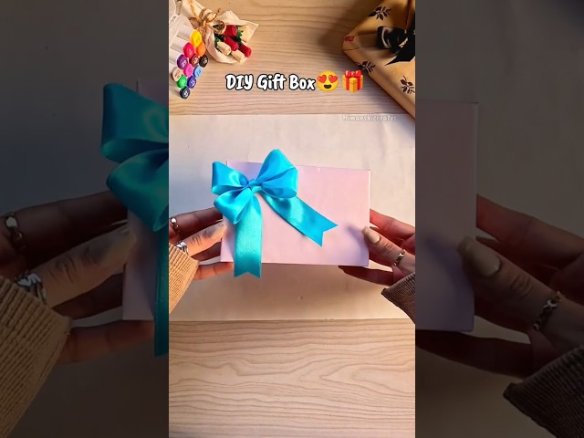 DIY gift box with paper! 😍🎁 #giftbox #diycrafts #papercraft #handmade #asmr
