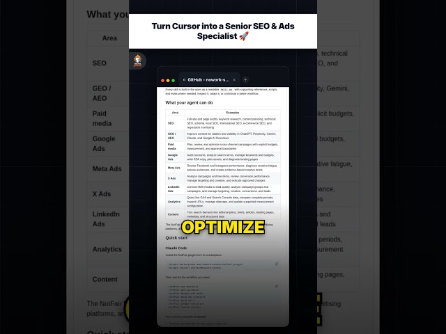 Turn Cursor into a Senior SEO & Ads Specialist 🚀