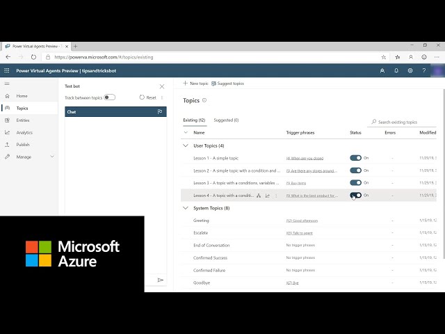 Exploring Microsoft Power Virtual Agents based off Microsoft Bot Framework | Azure Tips and Tricks