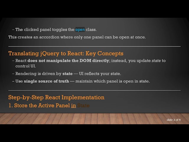 How to Translate jQuery's $(this).toggleClass() to React for Accordions
