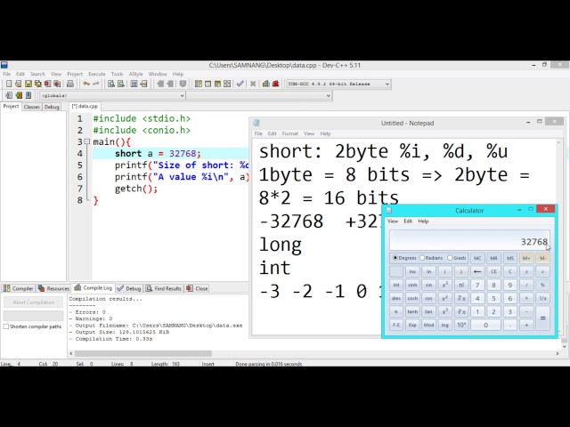 02. C Programming: Data type short, long and int | Khmer Computer Knowledge