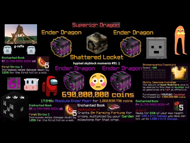 back at it again with the INSANE RNG 👀🤭(hypixel skyblock moments #91)
