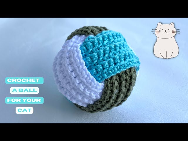 Crochet Cat Toy. Interlocking Ball Crochet Pattern. Easy and Fun Tutorial.