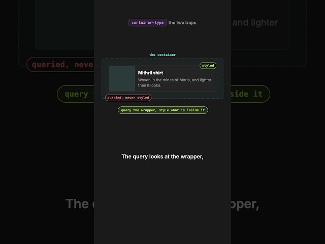 Two traps in CSS container queries