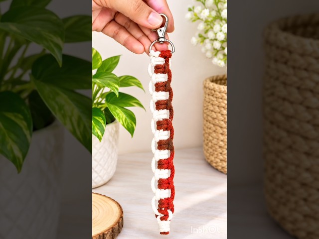 Macrame Key Ring Tutorial #macramekeyring #shorts #diygallery #tutorial