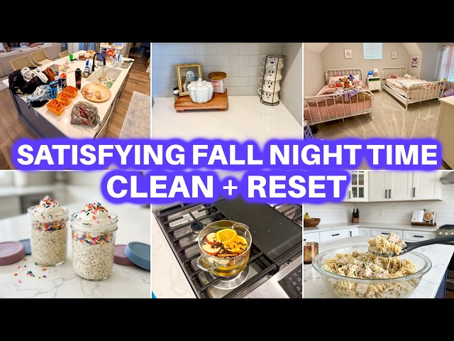 🌙 COZY NIGHT TIME CLEAN WITH ME | Sunday Reset Before a Busy Week | After Dark Cleaning Motivation
