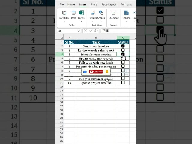 Stop Adding Excel Checkboxes One by One! #excelshorts