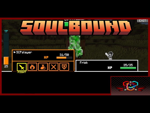 UNDERTALE AND DELTARUNE IN MINECRAFT - soulbound: turnbattle mod showcase