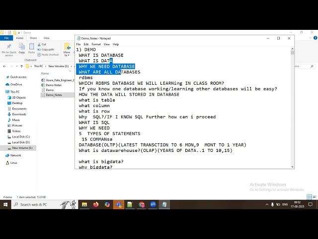 Akshara | Azure Data Engineer | SQL | Pyspark | ADF |Aug 2025|1st ADE Course Overview